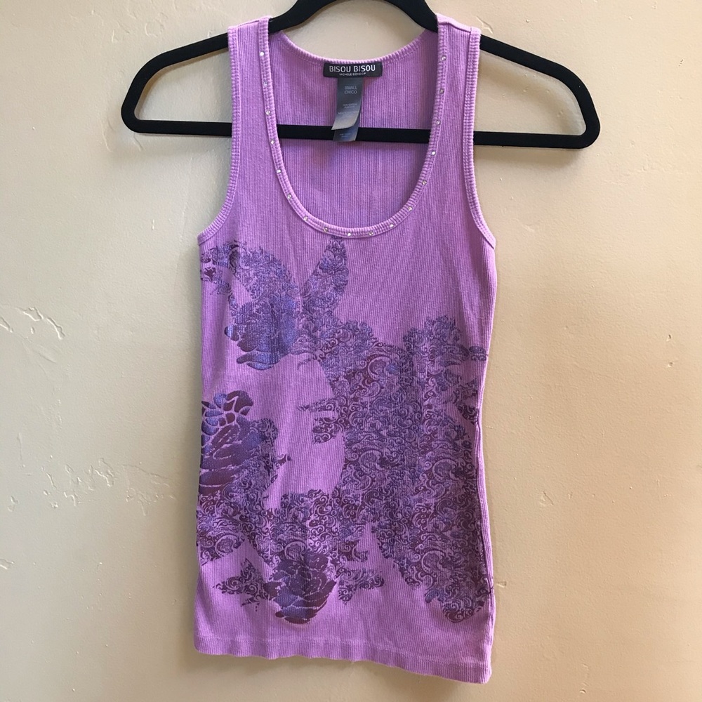Bison Bisou Tank Floral & Paisley Foil Print SM